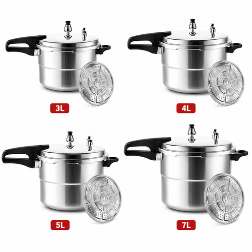 Aluminium pressure cooker - aluminium, 3l